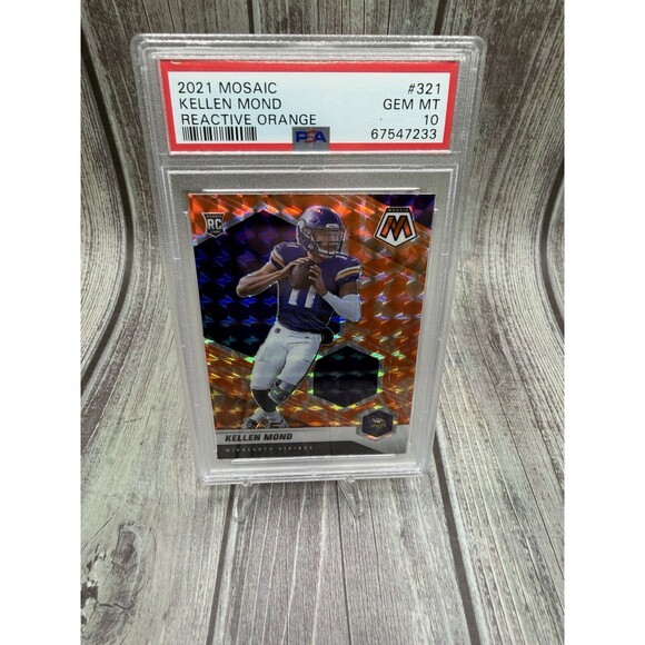 2021 MOSAIC KELLEN MOND REACTIVE ORANGE #321 PSA Gem Mint 10 Rc Vikings A&M - Picture 1 of 10